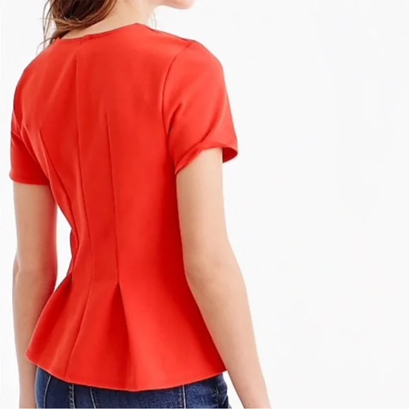 J. Crew Asymmetrical Pleated Top in Heathered Charcoal - Picture 7 of 7